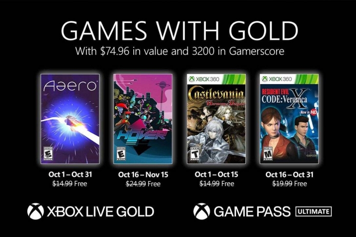 Castlevania y Code Veronica X entre los juegos de Xbox Games with Gold de octubre 2021