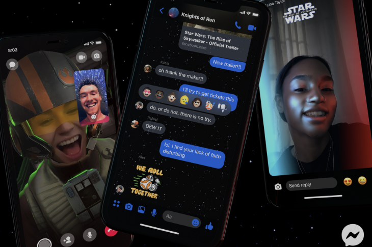 Star Wars llega a Facebook Messenger con nuevo tema, filtros y más