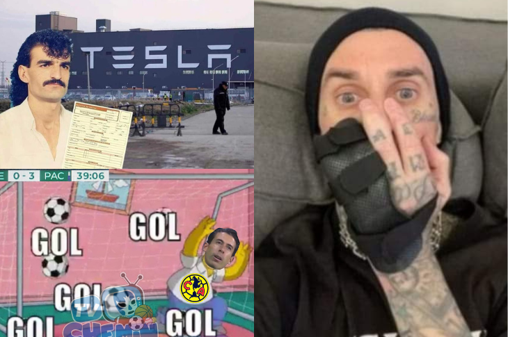 Memes de Blink 182, Tesla en México, Liga MX y más