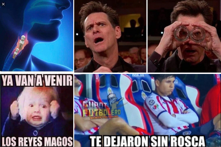 Memes de la rosca y día de Reyes, los Golden Globes, la Liga MX y más