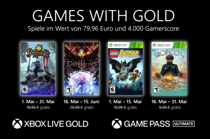 Juegos gratis de Xbox en Games with Gold para mayo de 2021