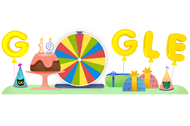 Google celebra 19 años presentando divertidos doodles