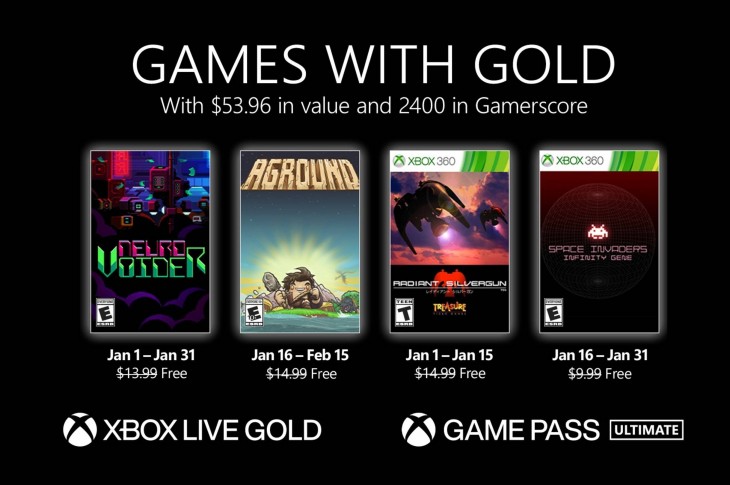 Juegos gratis de Xbox en Games with Gold para enero de 2022