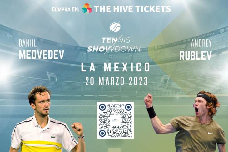 Tennis Showdown traerá a México un partido entre Andrei Rublev y Daniil Medvedev
