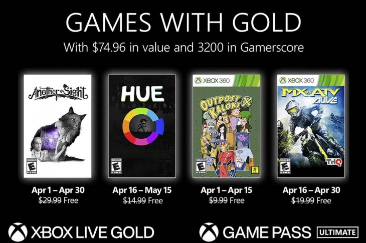 Juegos gratis de Xbox en Games with Gold para abril de 2022