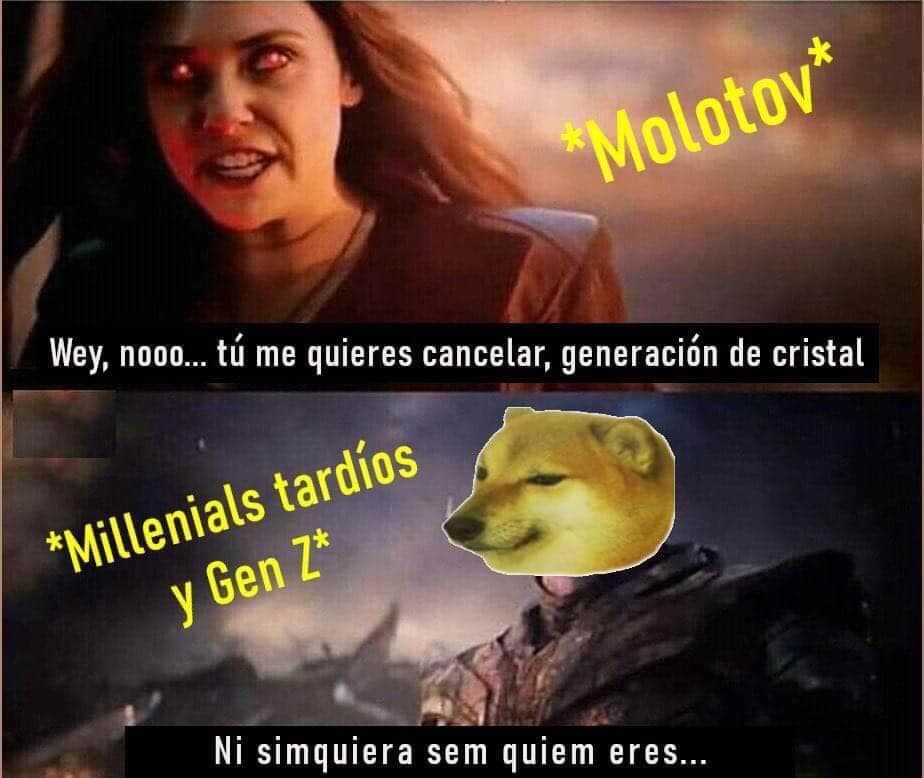 Memes de Molotov y la generación de cristal
