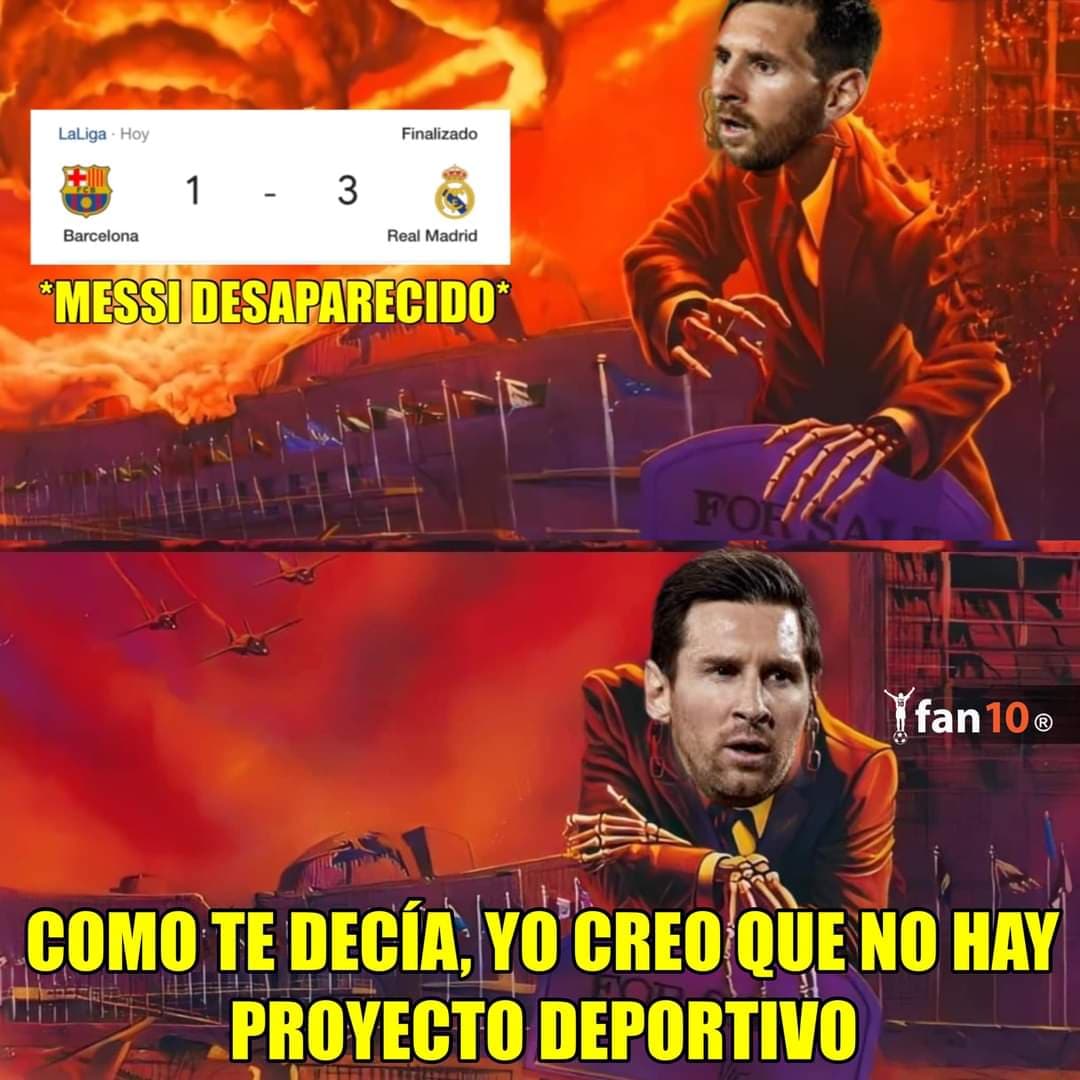 Memes del Barcelona vs Real Madrid