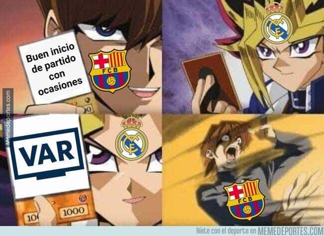 Memes del Barcelona vs Real Madrid