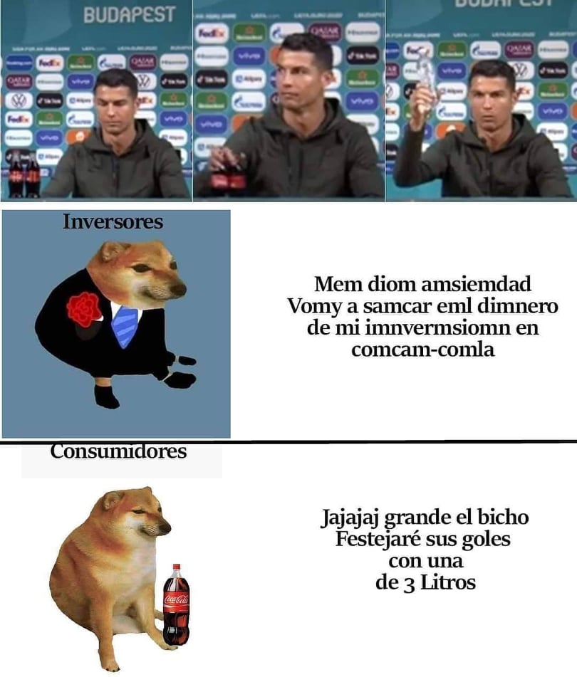 Memes de Cristiano Ronaldo y Coca Cola
