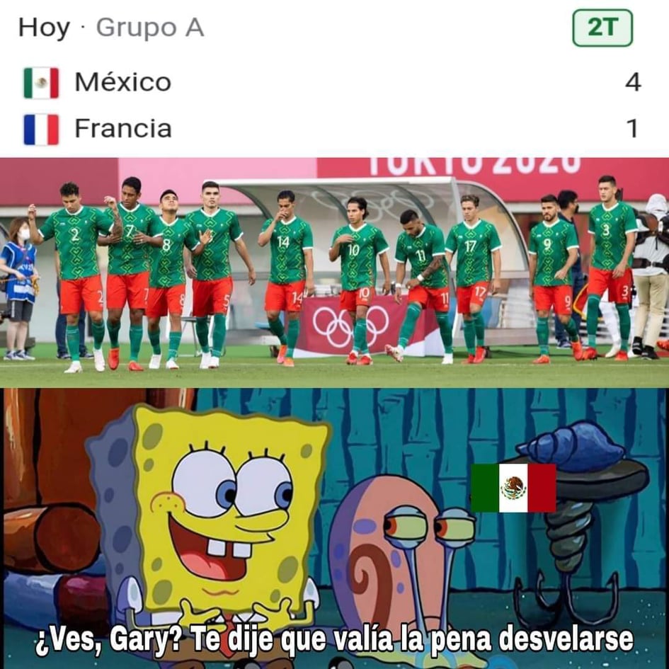 Memes del Mexico vs Francia en Juegos Olímpicos