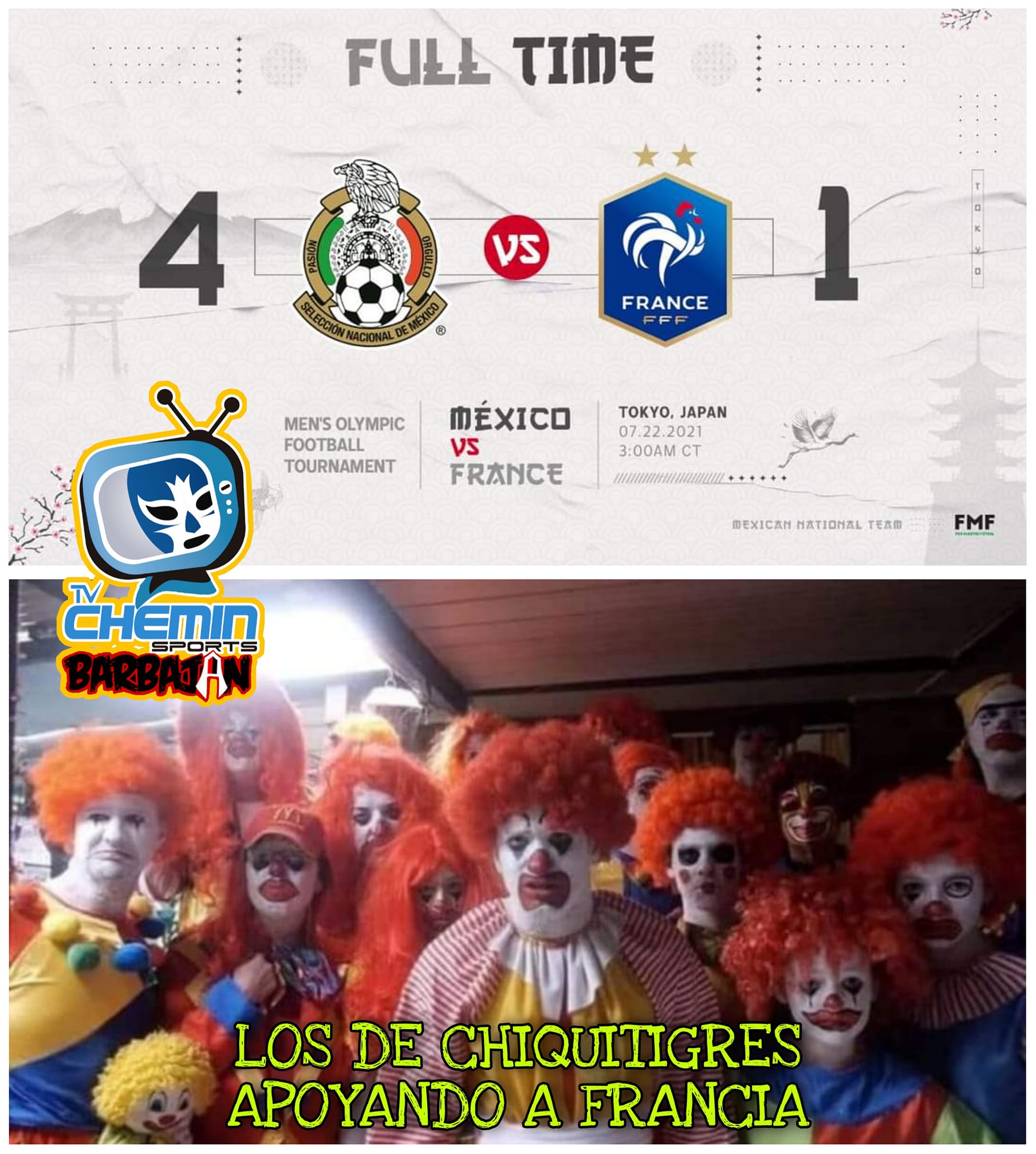 Memes del México vs Francia en Juegos Olímpicos