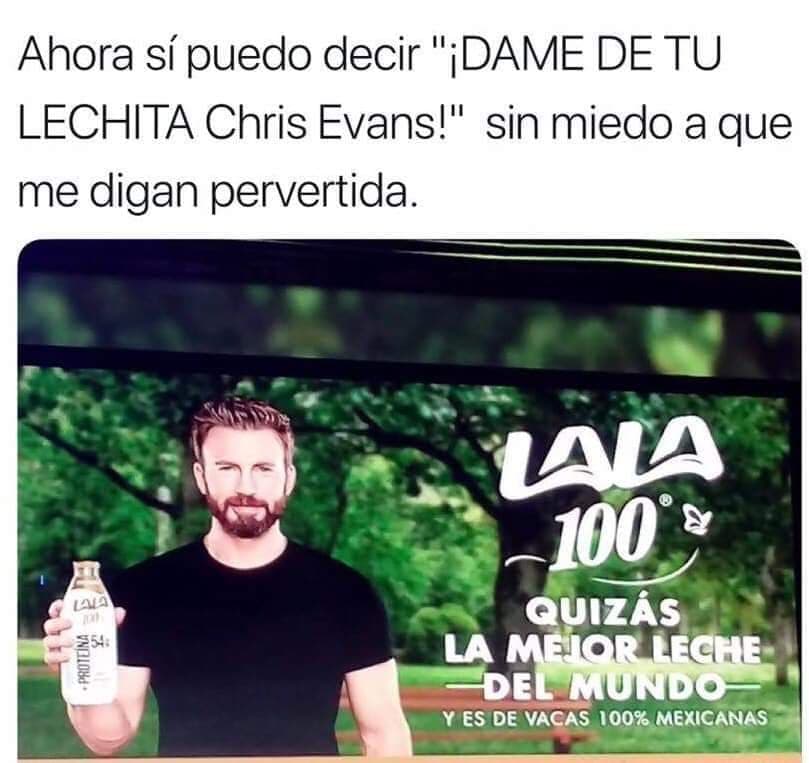 Memes de la leche de Chris Evans