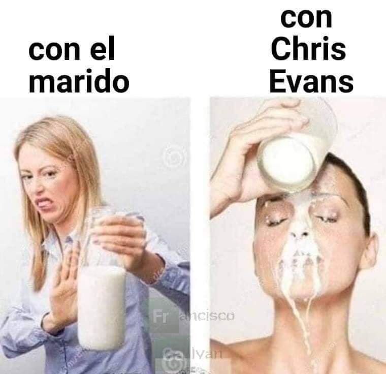 Memes de la leche de Chris Evans