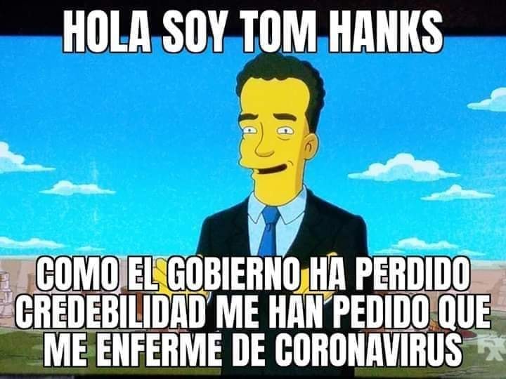 Tom Hanks con coronavirus
