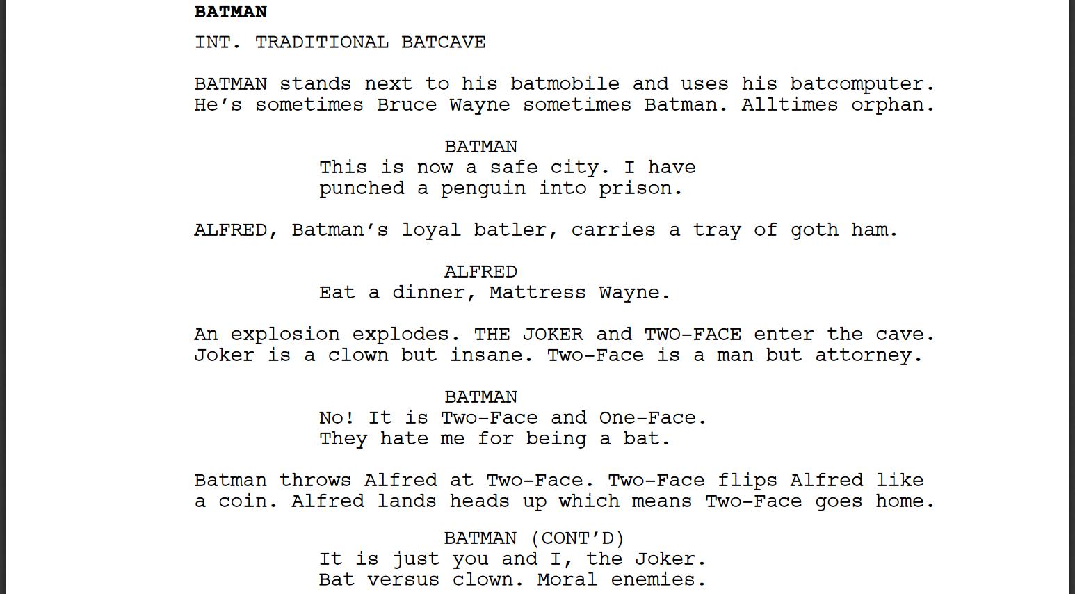 Bot de Inteligencia Artificial escribe guión para película de Batman