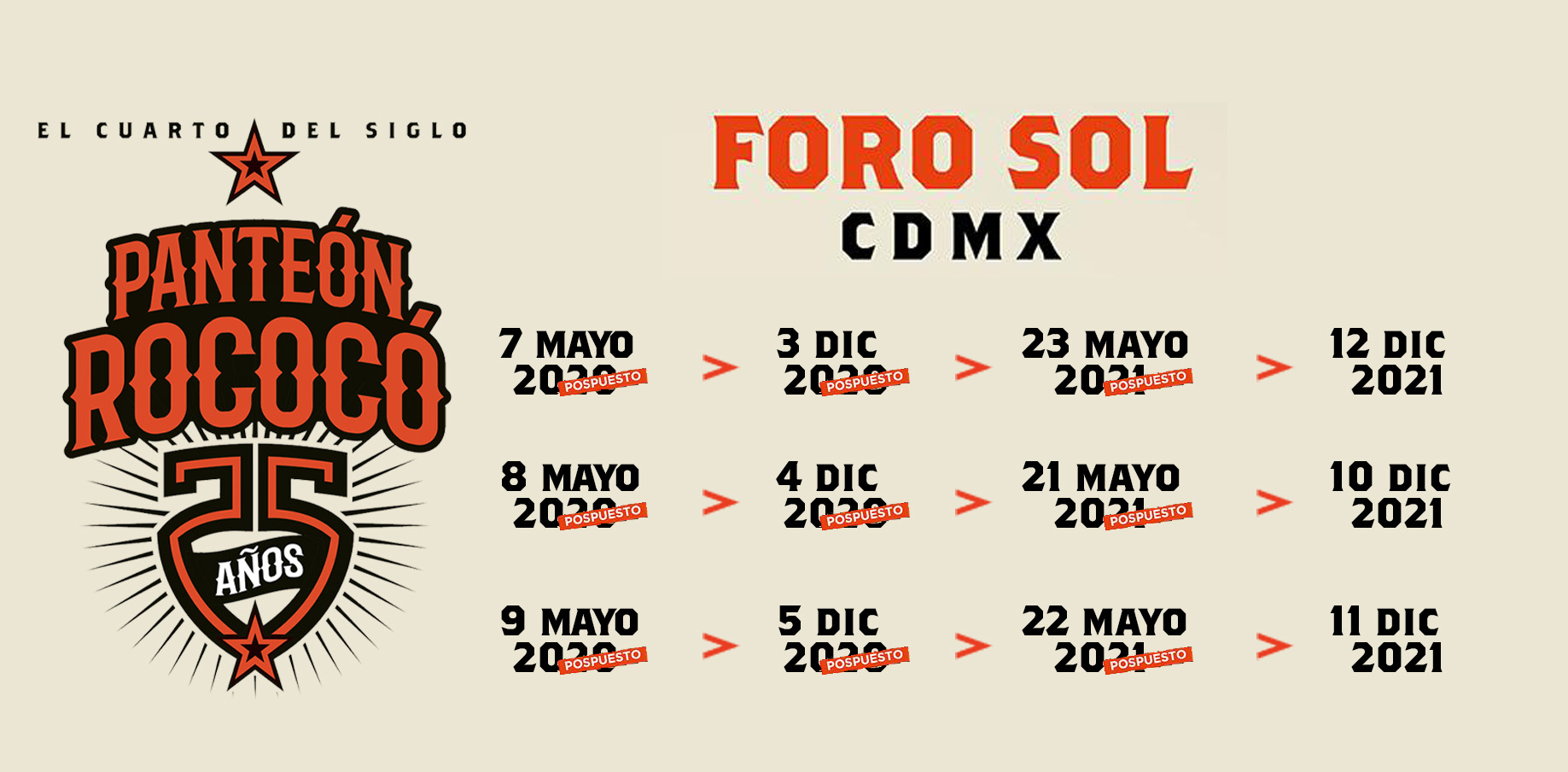 Cartelera de conciertos en México 2021