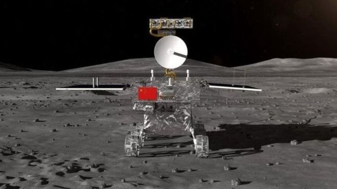 Sonda china Chang'e-4 en la Luna