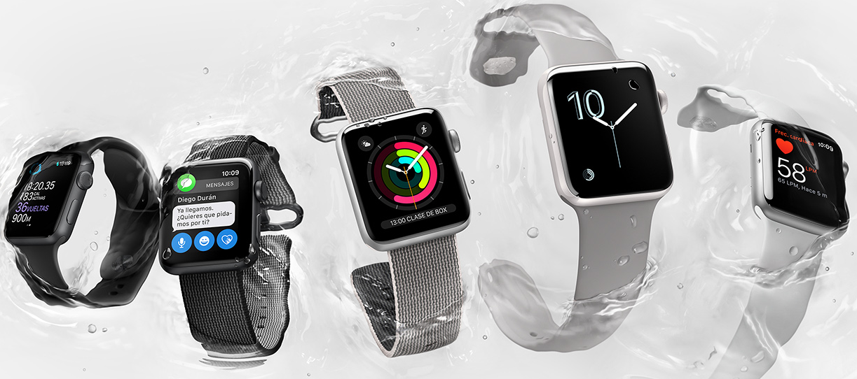 muestra acuática del Apple Watch 2