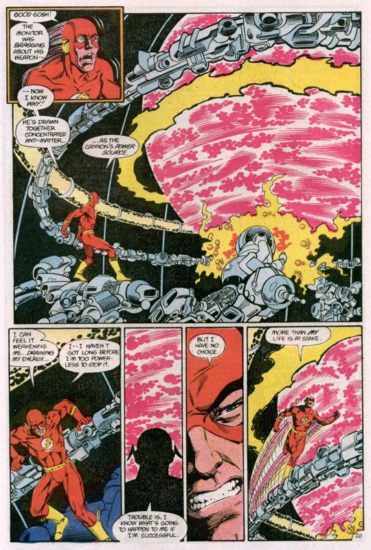 Barry Allen con cañón antimateria en Infinite Earths