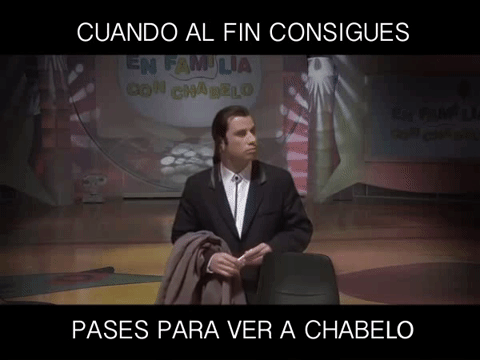 Confused Travolta por boletos de Chabelo