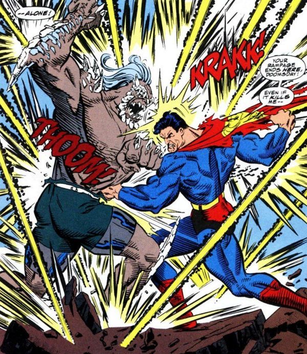 Doomsday vs Superman en Death of Superman