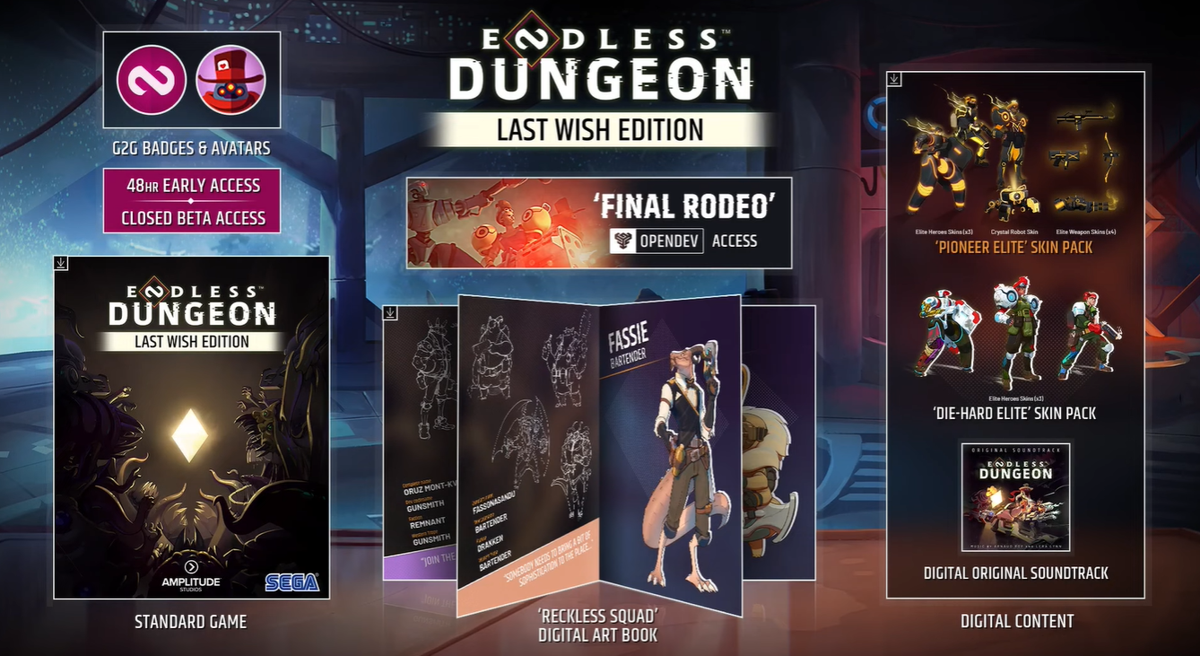 Recompensas al preordenar la versión Last Wish de ENDLESS Dungeon