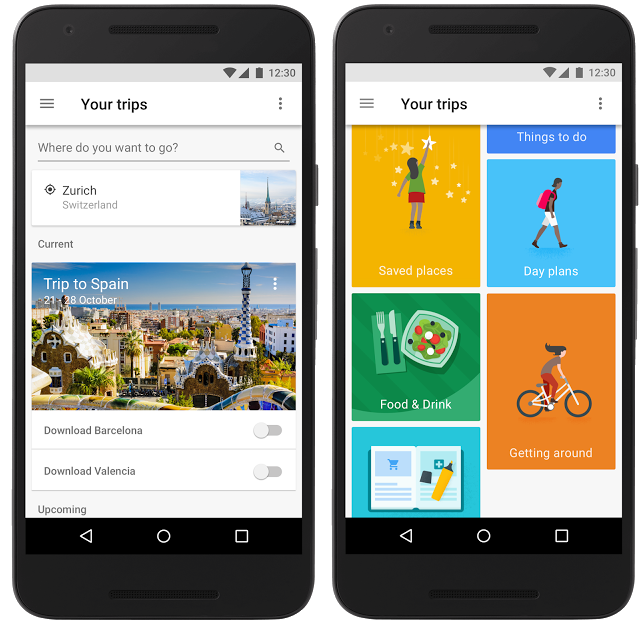 Screenshot de la app Google Spaces en Android