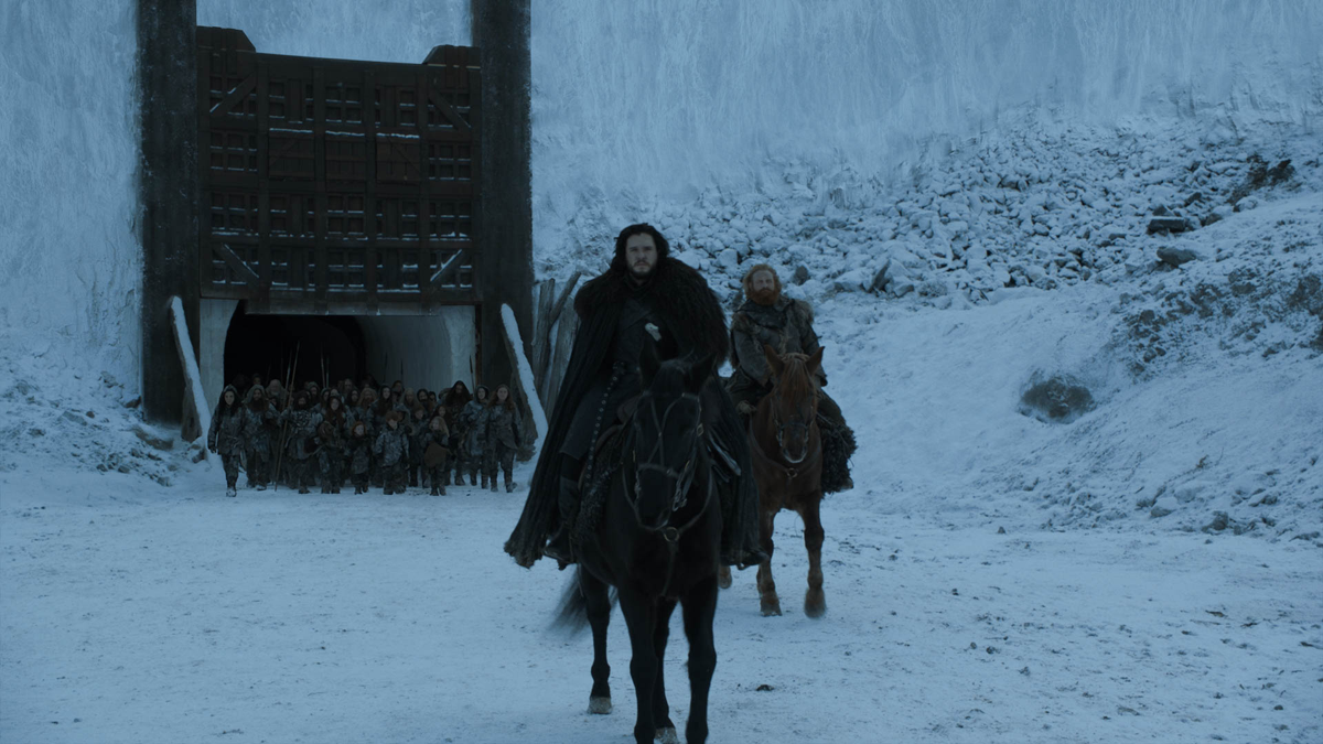 Jon Snow en una expedición más allá del muro.