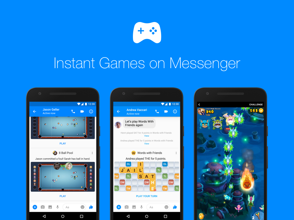 Instant Games en Facebook Messenger