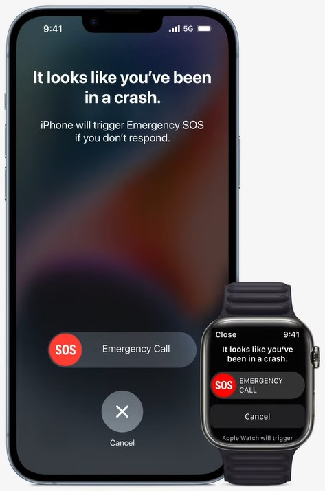 Nueva función para Detección de Choques del iPhone 14 y el Apple Watch.