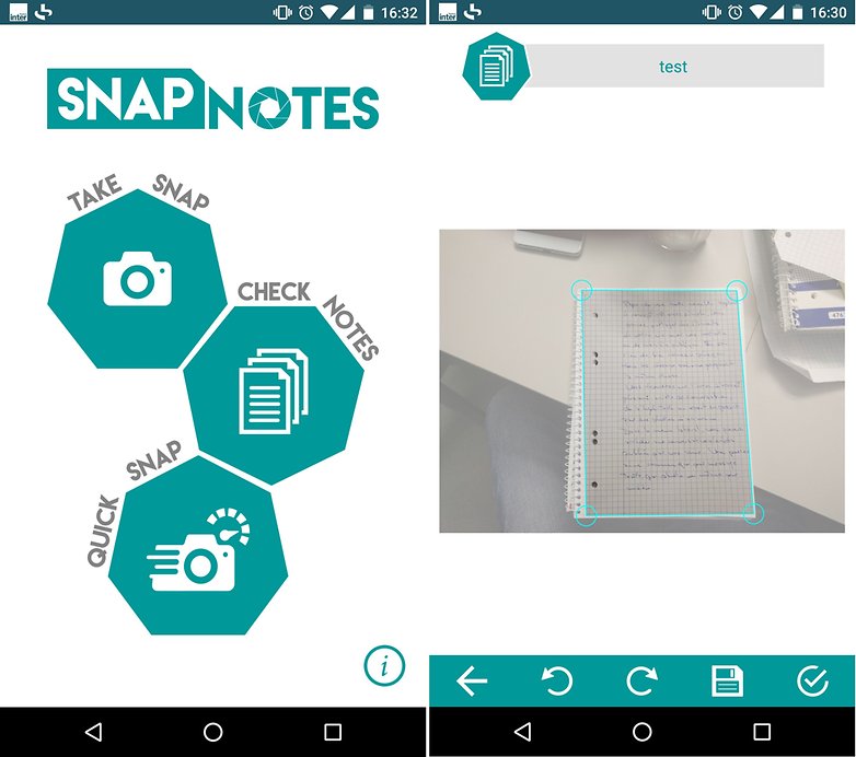 Screenshot de SnapNotes en Android