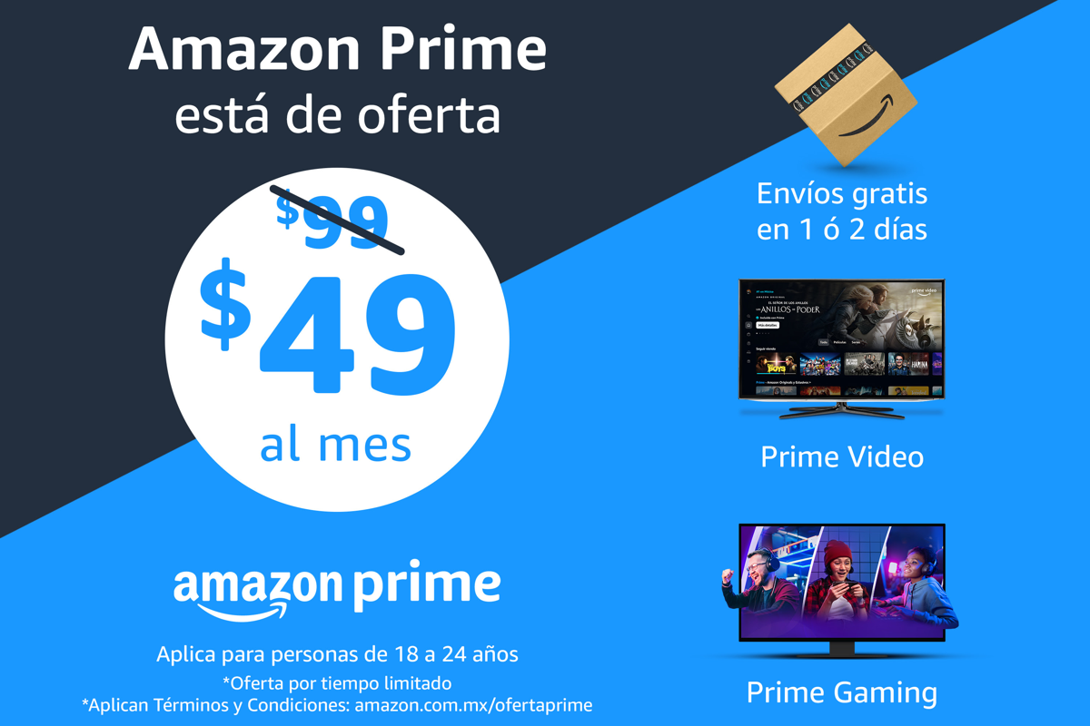¿Cómo obtener Amazon Prime por sólo 49 pesos al mes?