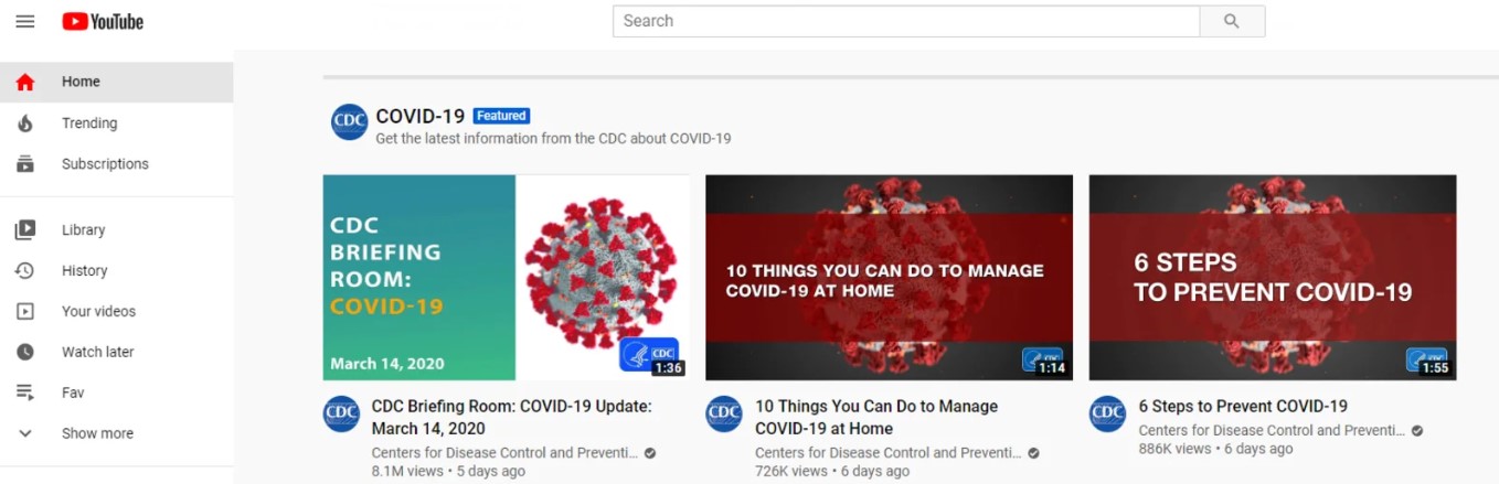 YouTube lanza sección de noticias COVID-19 en 16 países
